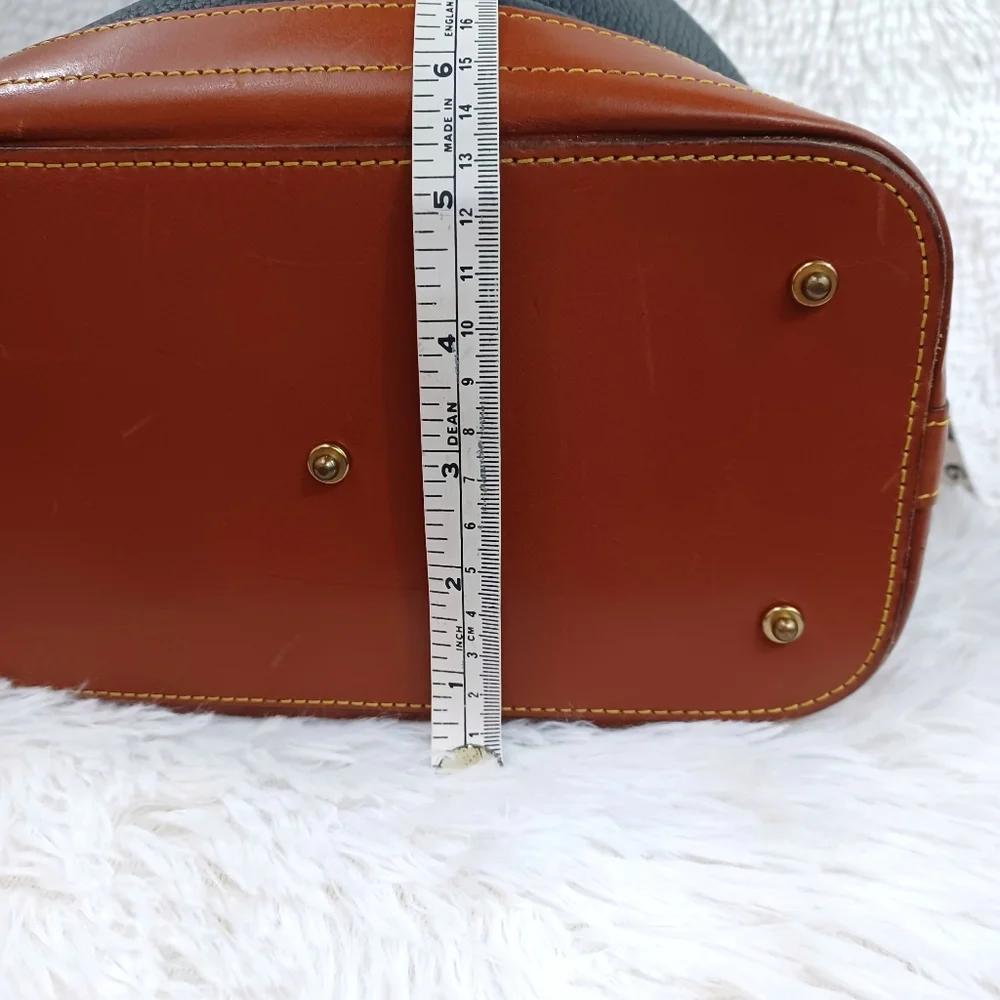 VTG Dooney & Bourke Navy and Brown Purse - Picture 15 of 16